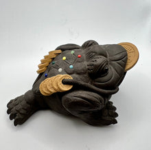 Load image into Gallery viewer, Yixing: Zisha Three Legged Toad with Gold Coins
