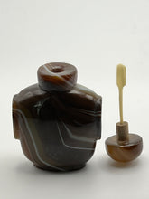 Load image into Gallery viewer, Snuff Bottle: Botswana Banded Agate Snuff Bottle with &quot;Eye&quot;
