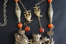 Load image into Gallery viewer, Qing Dynasty Silver Necklace with Boy on Qilin
