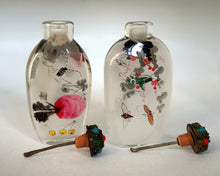 Load image into Gallery viewer, Snuff Bottle: Two Inside Painted Bottles with Insects and Butterflies
