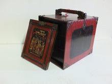 Load image into Gallery viewer, Antique Red Lacquer Box for Scholar Objects

