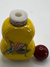 Load image into Gallery viewer, Imperial Yellow Opaline Glass Snuff Bottle with Guyuexuan Mark
