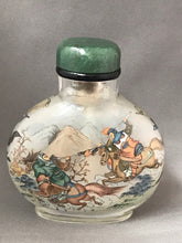 Load image into Gallery viewer, Inside Painted Snuff Bottle with Fighting Cavalary from the Romance of the Three Kingdoms
