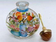 Load image into Gallery viewer, Snuff bottle: Clear Glass Bottle with Painted Enamel Flowers and Yongzheng Mark
