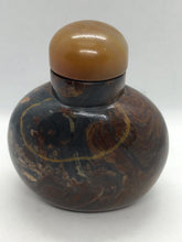 Load image into Gallery viewer, Snuff Bottle: Vintage Striated Multi Color Brown Jasper Snuff Bottle
