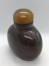 Load image into Gallery viewer, Snuff Bottle: Vintage Striated Multi Color Brown Jasper Snuff Bottle
