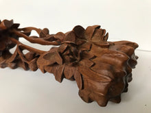Load image into Gallery viewer, Wood Carving in Floral designs in the style of a Ruyi Sceptor
