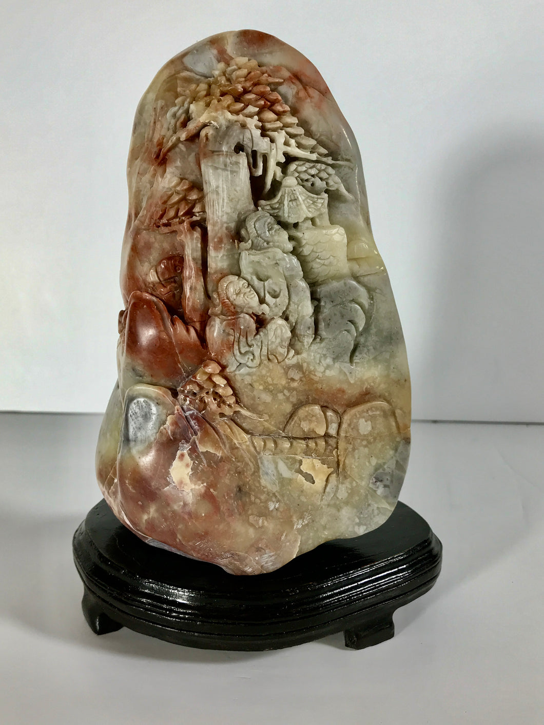 VIntage Soapstone Pebble carved as Scholar Rock