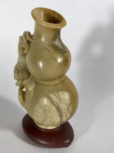 Load image into Gallery viewer, Soapstone:  Soapstone Carving of a Vase with a Mythical Creature
