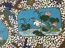 Load image into Gallery viewer, Early Japanese Cloisonne Charger with Flora and Fauna
