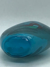 Load image into Gallery viewer, Snuff Bottle: Inside Painted Blue Glass Snuff Bottle with China Mark
