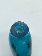 Load image into Gallery viewer, Snuff Bottle: Inside Painted Blue Glass Snuff Bottle with China Mark
