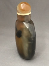 Load image into Gallery viewer, Vintage Beijing Glass Snuff Bottle Imitating Shadow Agate
