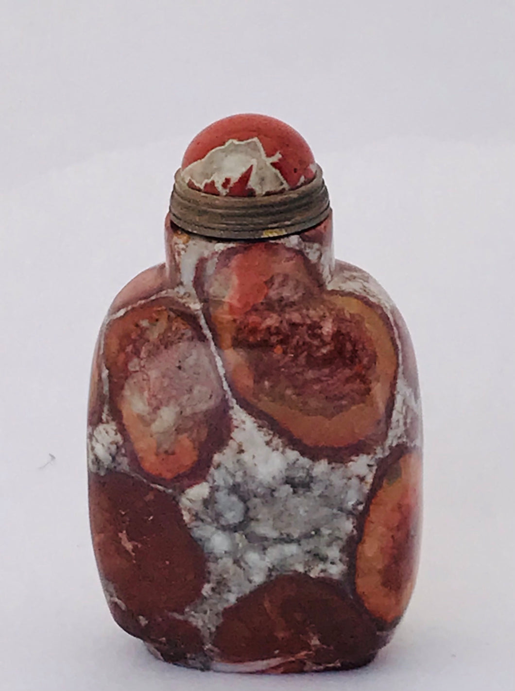 Snuff Bottle: Vintage Brecciated Jasper Snuff Bottle