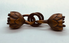 Load image into Gallery viewer, Antique Chinese Curio - Wood Carving of Interlocking Lotus Pods on a Wood Stand

