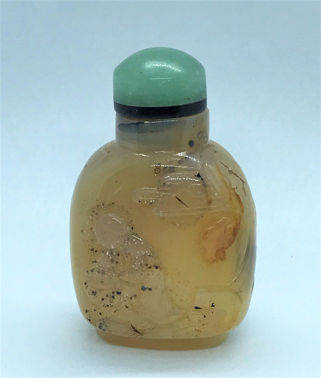 Vintage Cameo Banded Agate Snuff Bottle