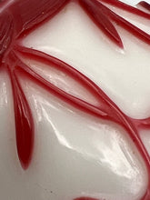 Load image into Gallery viewer, Snuff Bottle: Vintage Opaline Glass with Red Glass Overlay of Lotus
