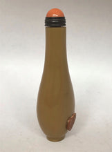 Load image into Gallery viewer, Snuff Bottle: Antique Beijing Mustard Yellow Glass Snuff Bottle
