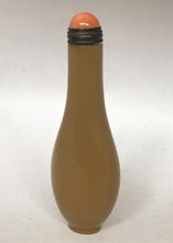 Load image into Gallery viewer, Snuff Bottle: Antique Beijing Mustard Yellow Glass Snuff Bottle
