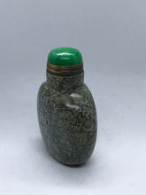 Load image into Gallery viewer, Green Orbicular Jasper Snuff Bottle
