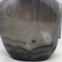 Load image into Gallery viewer, Vintage large Gray Banded Agate Snuff Bottle
