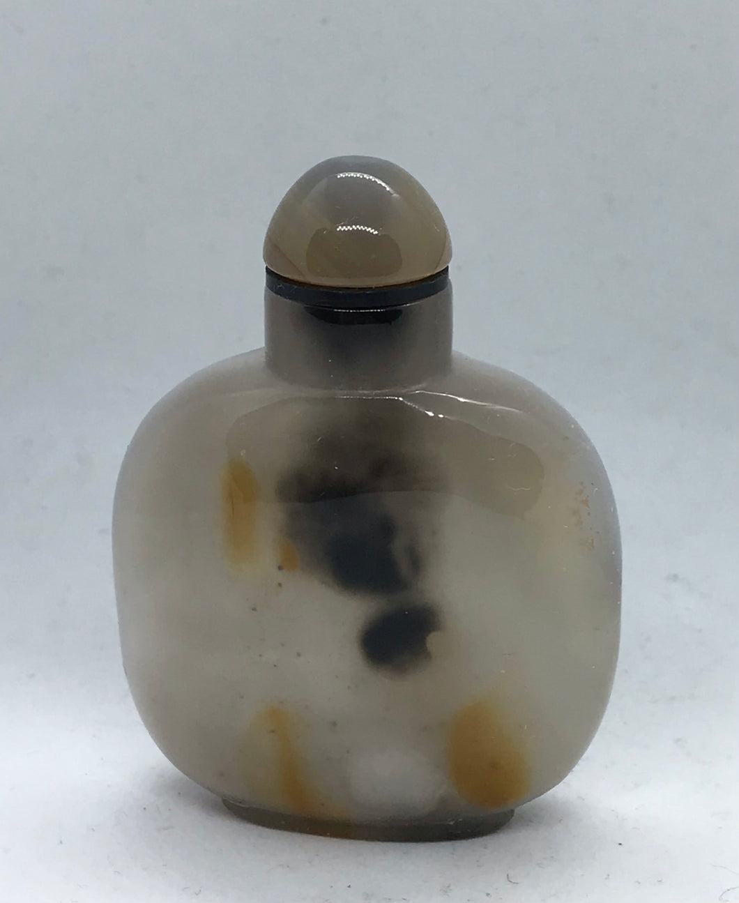Vintage Grey Shadow Agate Floater Snuff Bottle