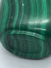 Load image into Gallery viewer, Snuff Bottle: Vintage Banded Green Malachite Snuff Bottle
