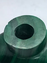 Load image into Gallery viewer, Snuff Bottle: Vintage Banded Green Malachite Snuff Bottle
