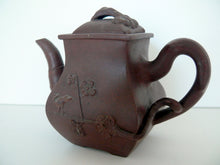 Load image into Gallery viewer, Yixing: Miniature &quot;Hu&quot; Shape Yixing Zisha Teapot in the Three Friends of Winter Theme 周記名壺

