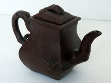 Load image into Gallery viewer, Yixing: Miniature &quot;Hu&quot; Shape Yixing Zisha Teapot in the Three Friends of Winter Theme 周記名壺
